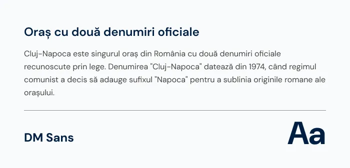 Preview pentru fontul DM Sans